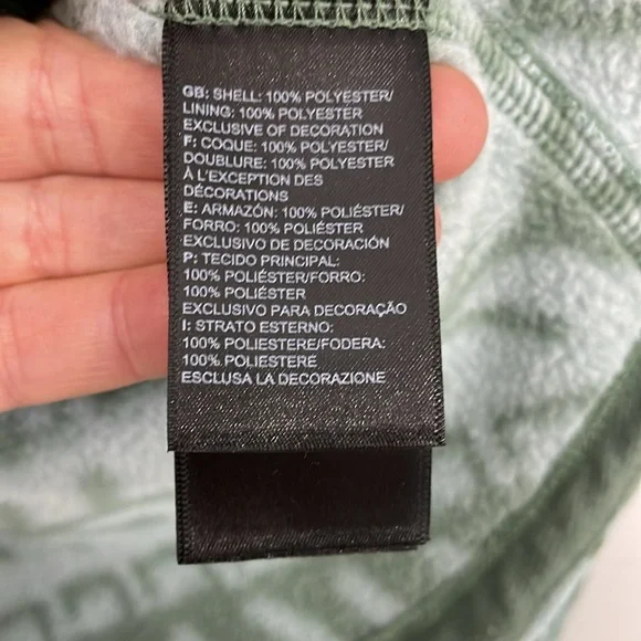 [L] NORTH FACE Crescent Fair Isle 1/4 Zip Fleece Pullover Green Women’s Large - Picture 6 of 7